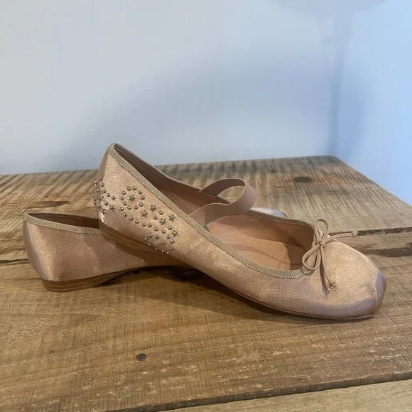 Jeffrey Campbell x FP x Understated Leather Stars Align Ballet Flats Size 8.5 - Picture 2 of 9